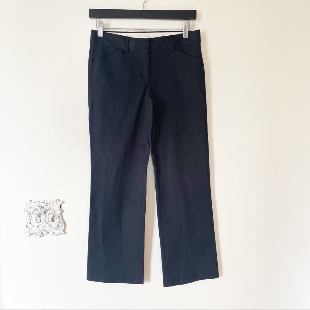 Theory Black Cropped Straight Leg Pants Trousers 0
